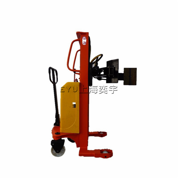 半電動(dòng)圓紙卷夾抱旋轉(zhuǎn)叉車